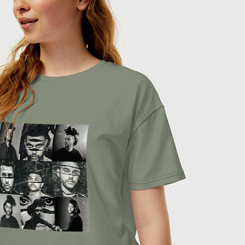 Женская футболка оверсайз The weeknd фотографии / Авокадо – фото 3