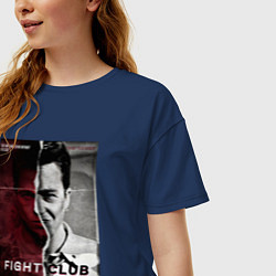 Футболка оверсайз женская Тайлер и Джек, цвет: тёмно-синий — фото 2