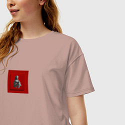 Футболка оверсайз женская Альбом Молитвы Анекдоты Тосты, цвет: пыльно-розовый — фото 2