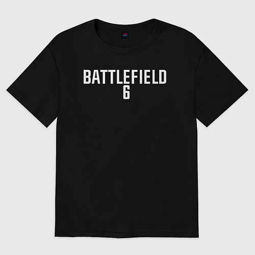 Женская футболка оверсайз Battlefield 6 logo / Черный – фото 1