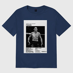 Футболка оверсайз женская Тони Фергюсон постер, цвет: тёмно-синий