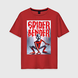 Женская футболка оверсайз Spider Bender - ai art collab