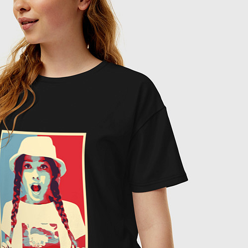 Женская футболка оверсайз Olivia Rodrigo / Черный – фото 3