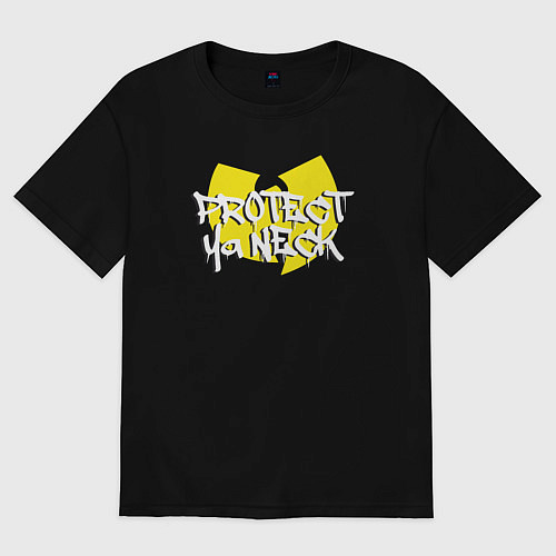 Женская футболка оверсайз Protect ya neck Wu-Tang / Черный – фото 1