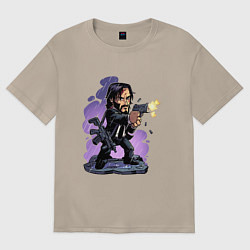 Футболка оверсайз женская Джон Уик, цвет: миндальный