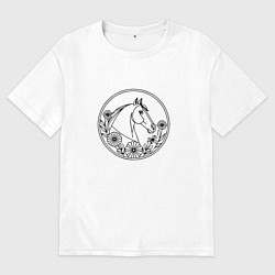 Футболка оверсайз женская Гармония линий, цвет: белый