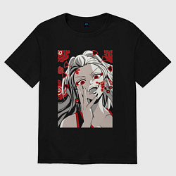 Футболка оверсайз женская Клинок, рассекающий демонов Даки, цвет: черный