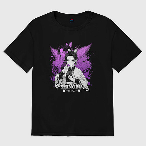 Женская футболка оверсайз Шинобу кочо - y2k / Черный – фото 1