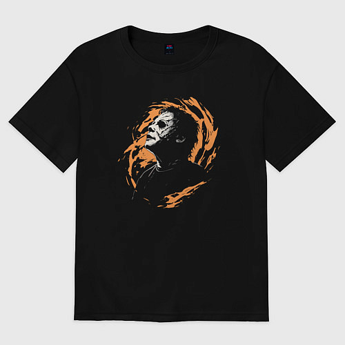 Женская футболка оверсайз Джейсон / Черный – фото 1