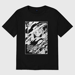 Футболка оверсайз женская Фрирен - обложка, цвет: черный