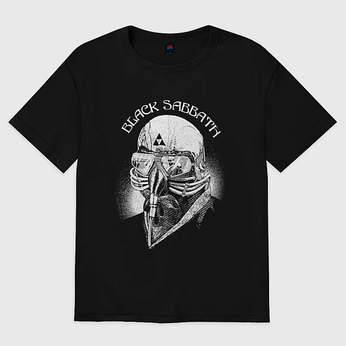 Женская футболка оверсайз Black sabbath - white / Черный – фото 1