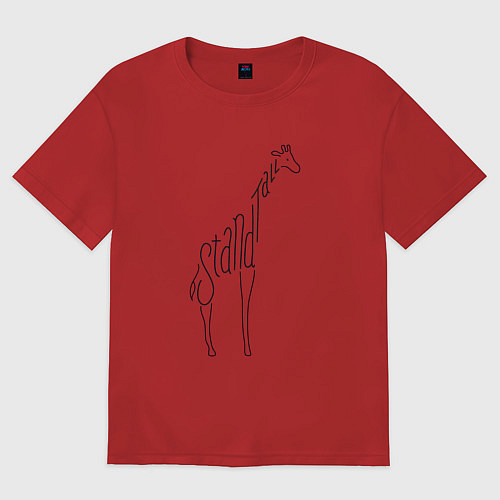 Женская футболка оверсайз Оставайся высоким / Красный – фото 1