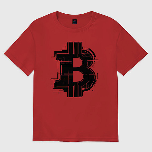 Женская футболка оверсайз Urban биткоин / Красный – фото 1