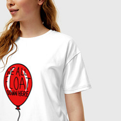 Футболка оверсайз женская We all float down here, цвет: белый — фото 2