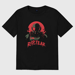 Футболка оверсайз женская Rip and tear, цвет: черный