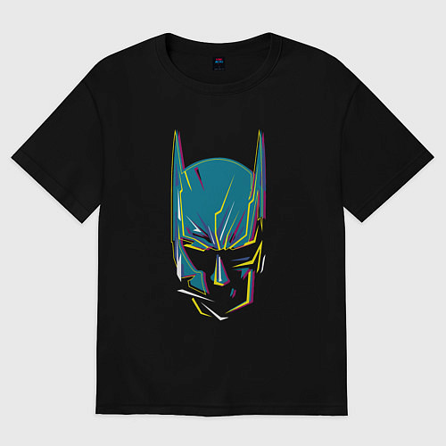 Женская футболка оверсайз Bat mask / Черный – фото 1