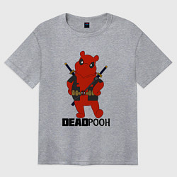 Футболка оверсайз женская Deadpooh, цвет: меланж