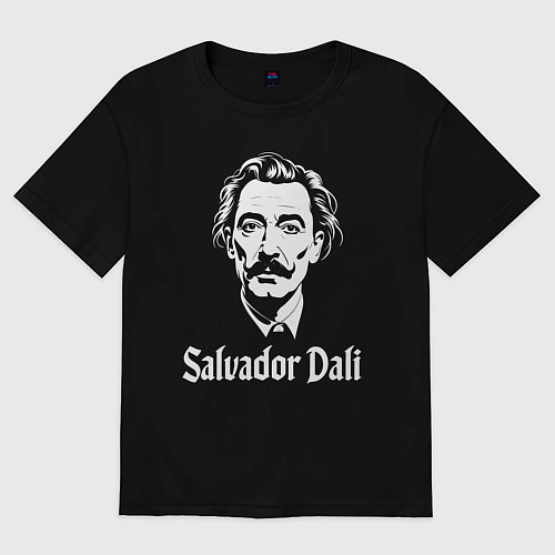 Женская футболка оверсайз Сальвадор Дали сюрреалистический / Черный – фото 1