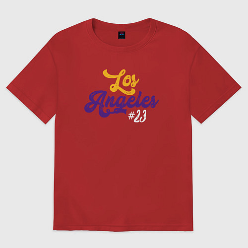 Женская футболка оверсайз Los Angeles 23 / Красный – фото 1