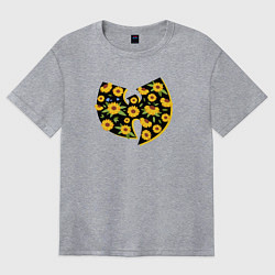 Футболка оверсайз женская Wu-Tang flowers, цвет: меланж