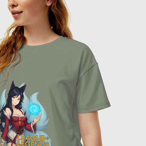 Женская футболка оверсайз Ари Лига Легенд / Авокадо – фото 3