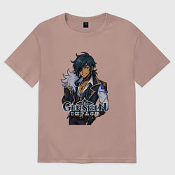 Футболка оверсайз женская Кейа Genshin Impact, цвет: пыльно-розовый