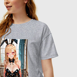 Футболка оверсайз женская Зайка Марин Китагава, цвет: меланж — фото 2