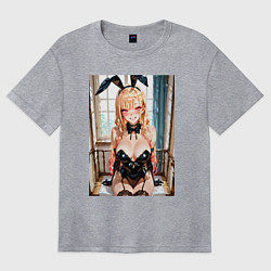 Футболка оверсайз женская Зайка Марин Китагава, цвет: меланж