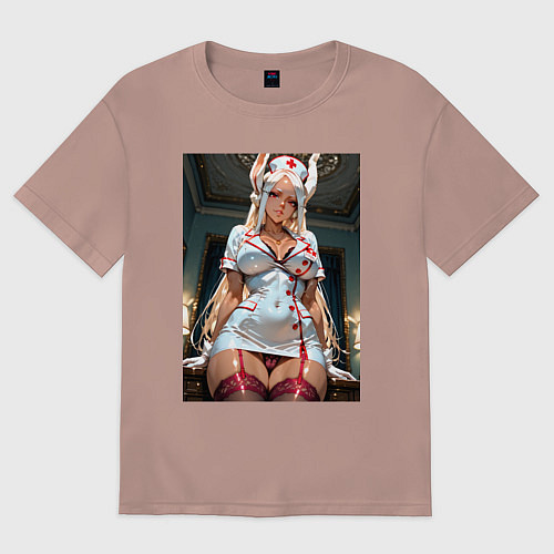 Женская футболка оверсайз Наряд медсестры от Мирко / Пыльно-розовый – фото 1
