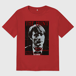 Футболка оверсайз женская Мадс Миккельсен, цвет: красный