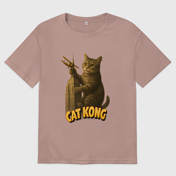 Футболка оверсайз женская Cat Cong, цвет: пыльно-розовый