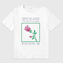 Футболка оверсайз женская Depeche Mode - Rose Bowl 88, цвет: белый