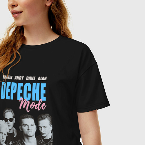 Женская футболка оверсайз Depeche Mode Violator portrait / Черный – фото 3