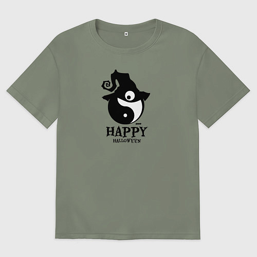 Женская футболка оверсайз Счастливого Хэллоуина и гармонии / Авокадо – фото 1