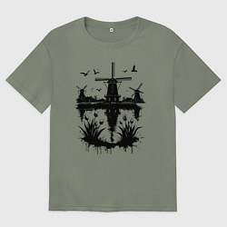 Футболка оверсайз женская Голландская идиллия, цвет: авокадо