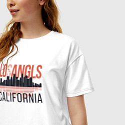 Футболка оверсайз женская California - Los Angeles, цвет: белый — фото 2