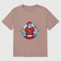 Женская футболка оверсайз Советский Санта