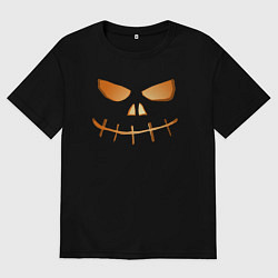 Футболка оверсайз женская Evil smile, цвет: черный