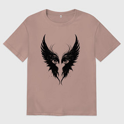Футболка оверсайз женская Крылья взгляда, цвет: пыльно-розовый