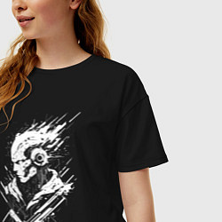 Футболка оверсайз женская Цифровой страж, цвет: черный — фото 2