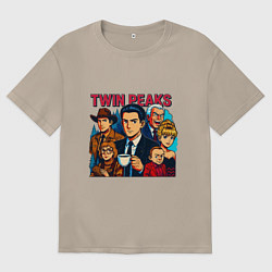 Женская футболка оверсайз Twin Peaks Multi