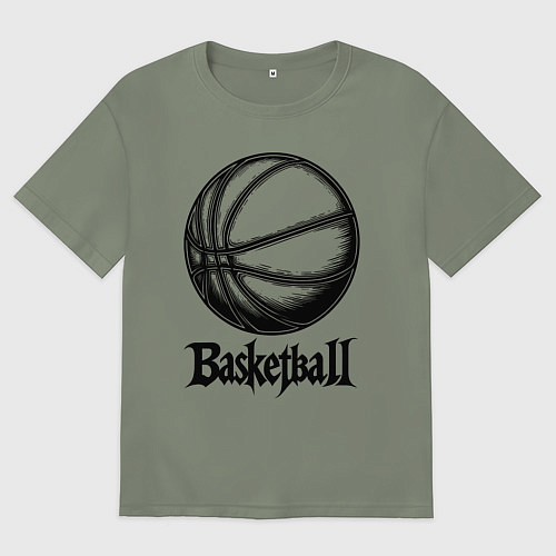 Женская футболка оверсайз Basketball готический / Авокадо – фото 1