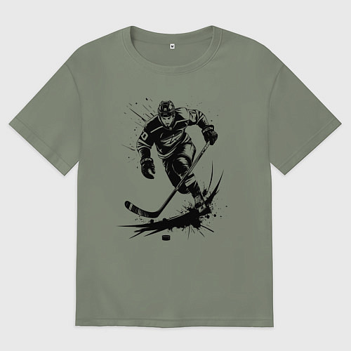 Женская футболка оверсайз Динамика льда / Авокадо – фото 1