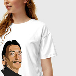 Футболка оверсайз женская Дали, цвет: белый — фото 2