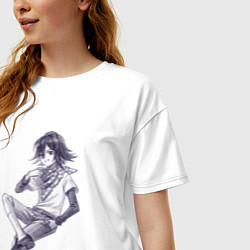 Футболка оверсайз женская Данганронпа V3 - Кокичи Ома, цвет: белый — фото 2