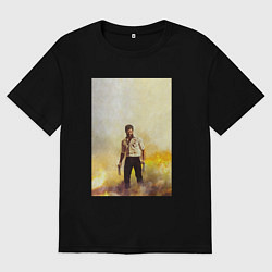 Футболка оверсайз женская Logan, цвет: черный