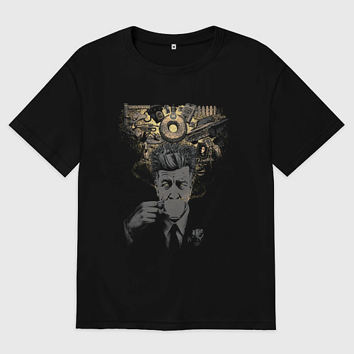 Женская футболка оверсайз Кофе Линча / Черный – фото 1