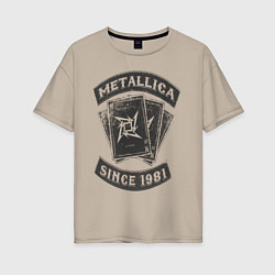 Футболка оверсайз женская Metallica: since 1981, цвет: миндальный