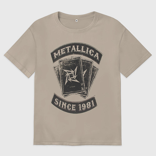 Женская футболка оверсайз Metallica: since 1981 / Миндальный – фото 1