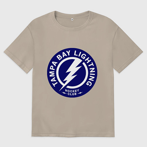 Женская футболка оверсайз HC Tampa Bay Lightning / Миндальный – фото 1